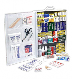 Rapid Care First Aid 80095 4 Shelf ANSI/OSHA Compliant All Purpose First Aid Cabinet, Wall Mountable
