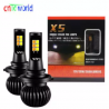 New 2pc Car led Fog lamps Double color LED DRL Fog Driving Light Bulbs 20W X5 2 models Small Size Wh